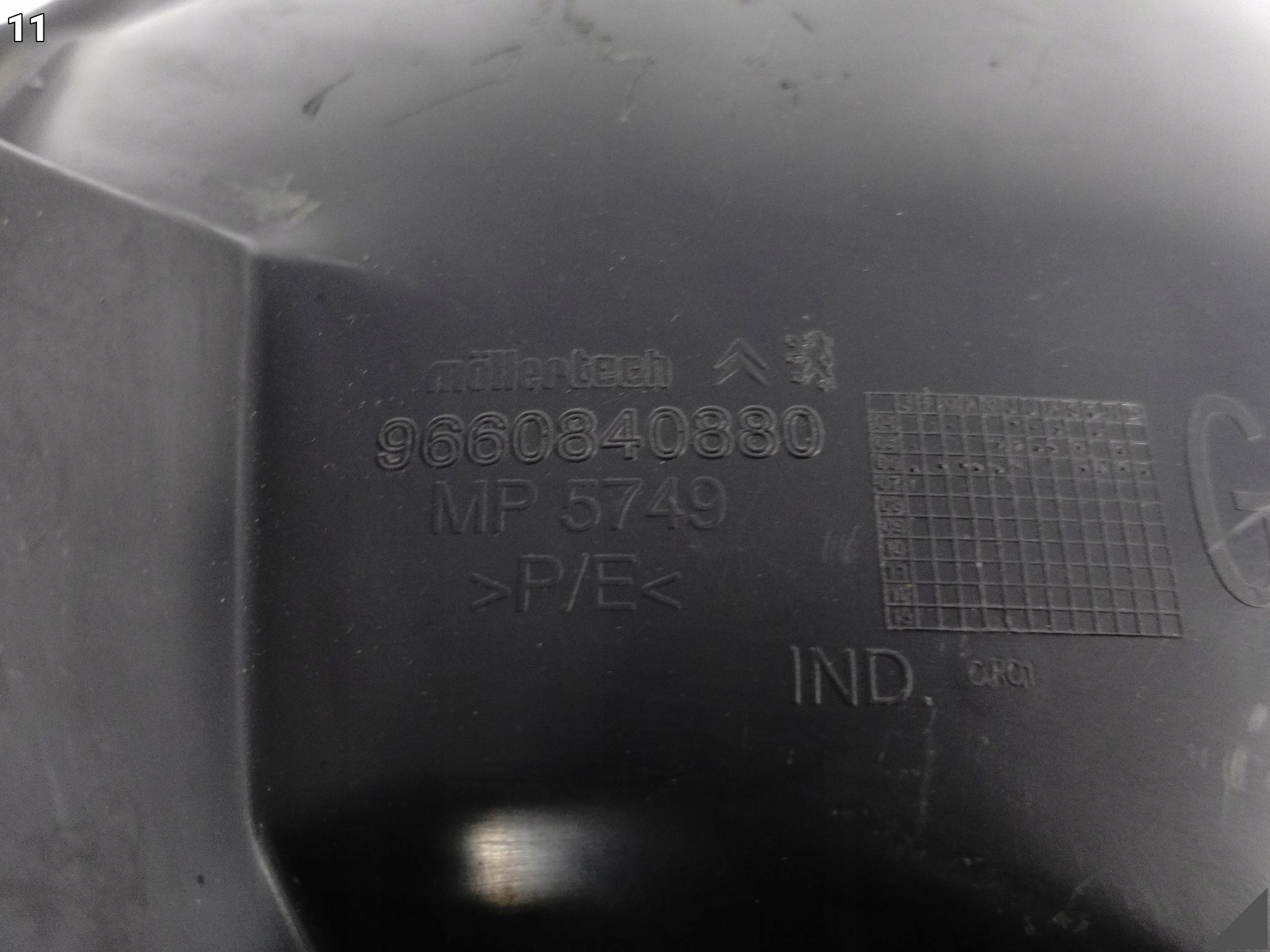 CITROEN C6 05-12 mudguard front part left front + sensors changes supports
