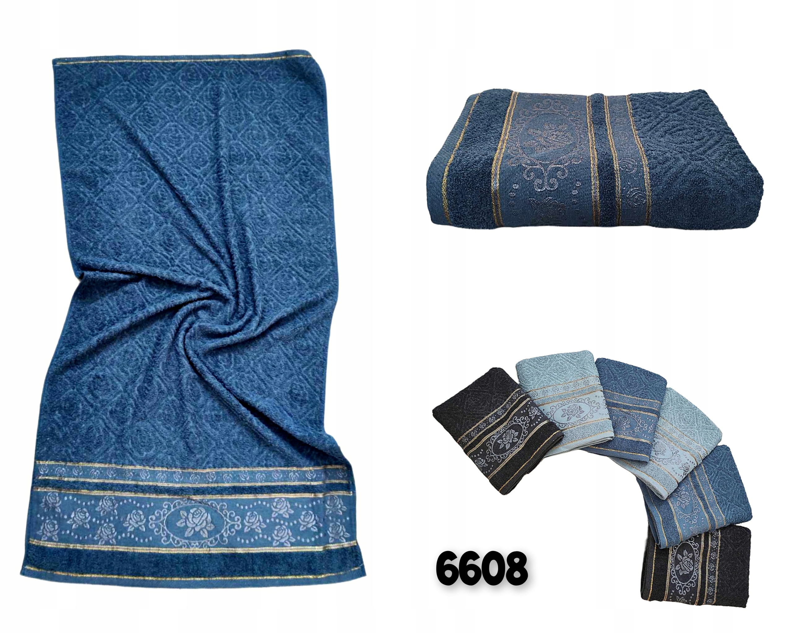 KOMPLET RĘCZNIKÓW ZESTAW 6 SZTUK RĘCZNIKI BAWEŁNIANE GRUBE Marka inna