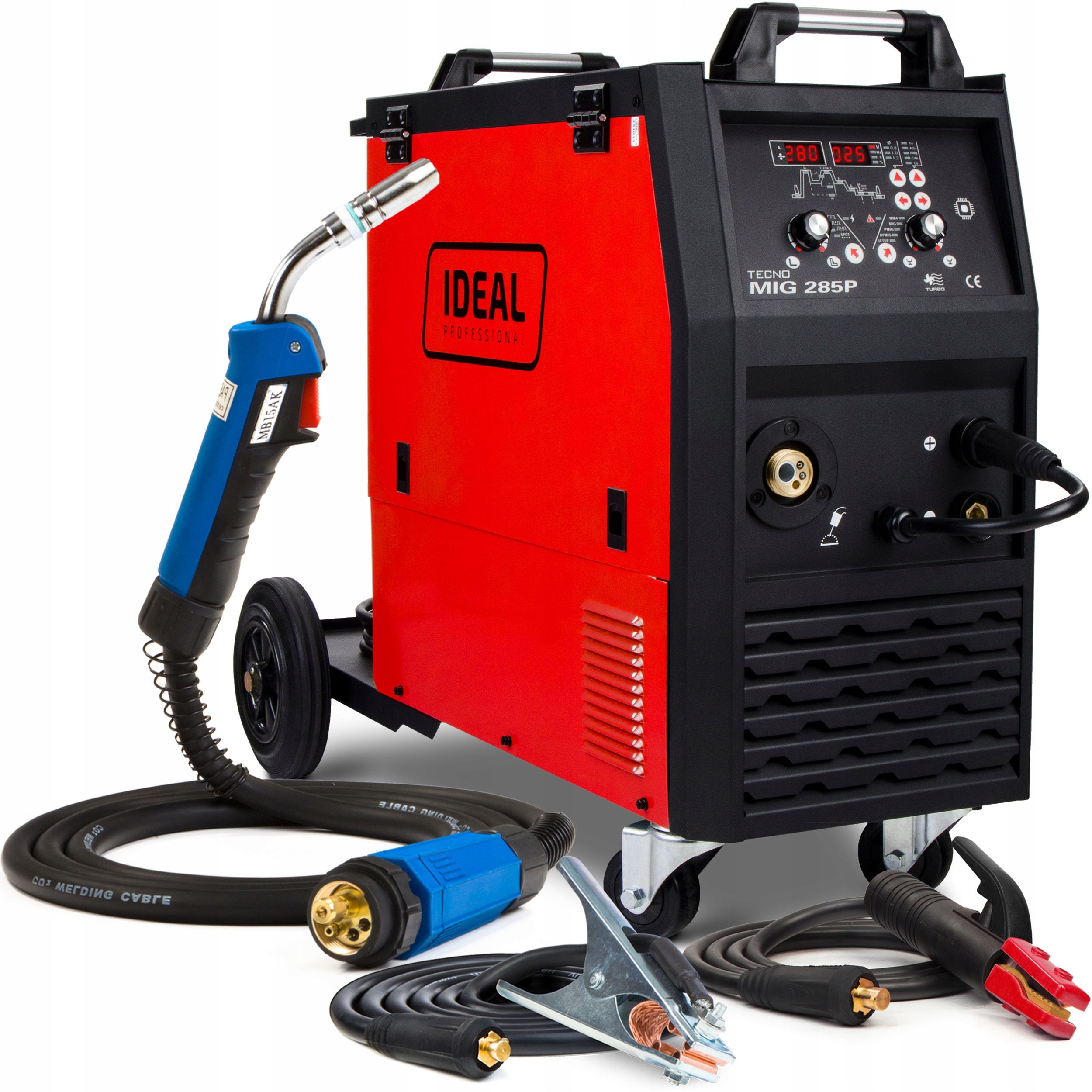 SPAWARKA INWERTOROWA IDEAL TECNO MIG 285P PULSE SYNERGIC MAG MMA ALU 400V