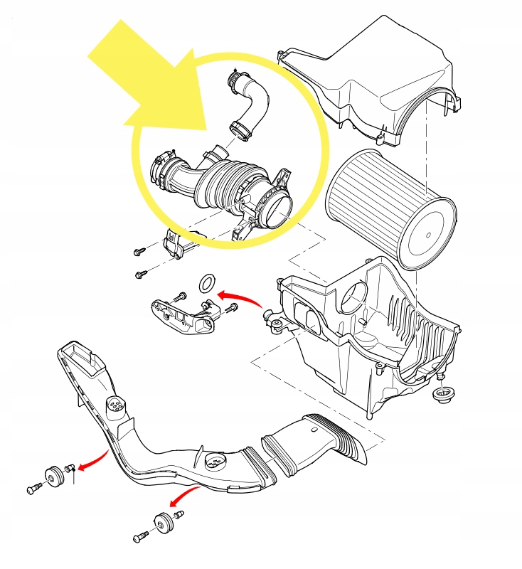 RURA FILTRA POWIETRZA FORD FOCUS C-MAX 1.6 1673572 Producent części Inny