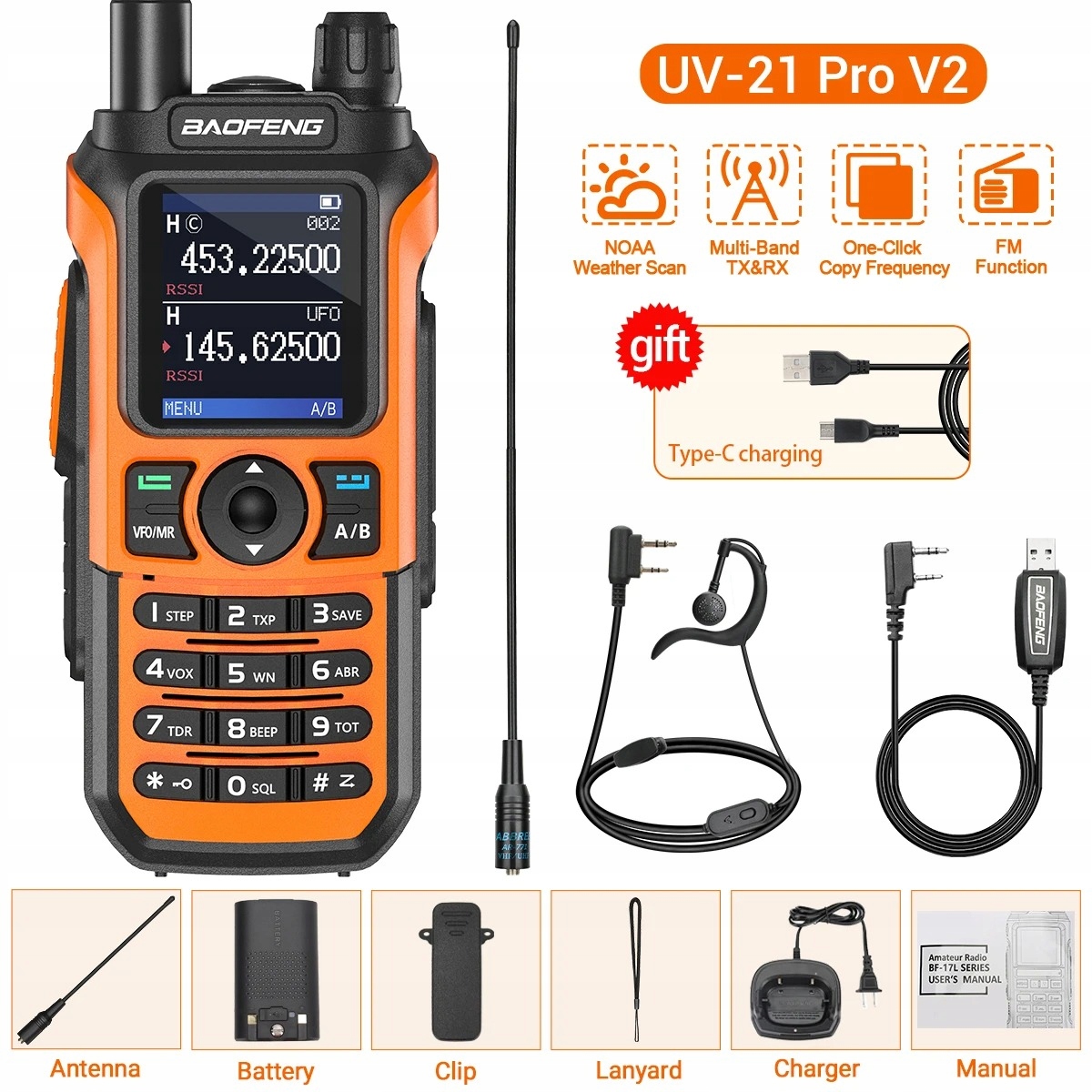 Radiotelefon krótkofalówka Baofeng UV-21 Pro 10W