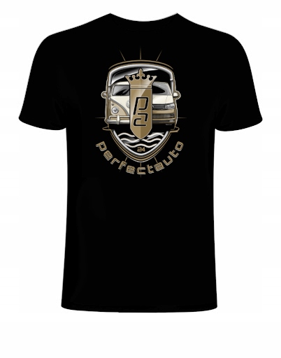 T shirt Koszulka samochód czarna męska M