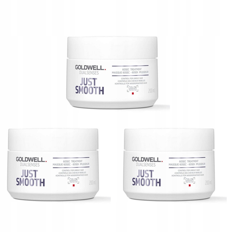 Goldwell Just Smooth 60s Treatment maska 3x 200 ml vyhlazující na vlasy