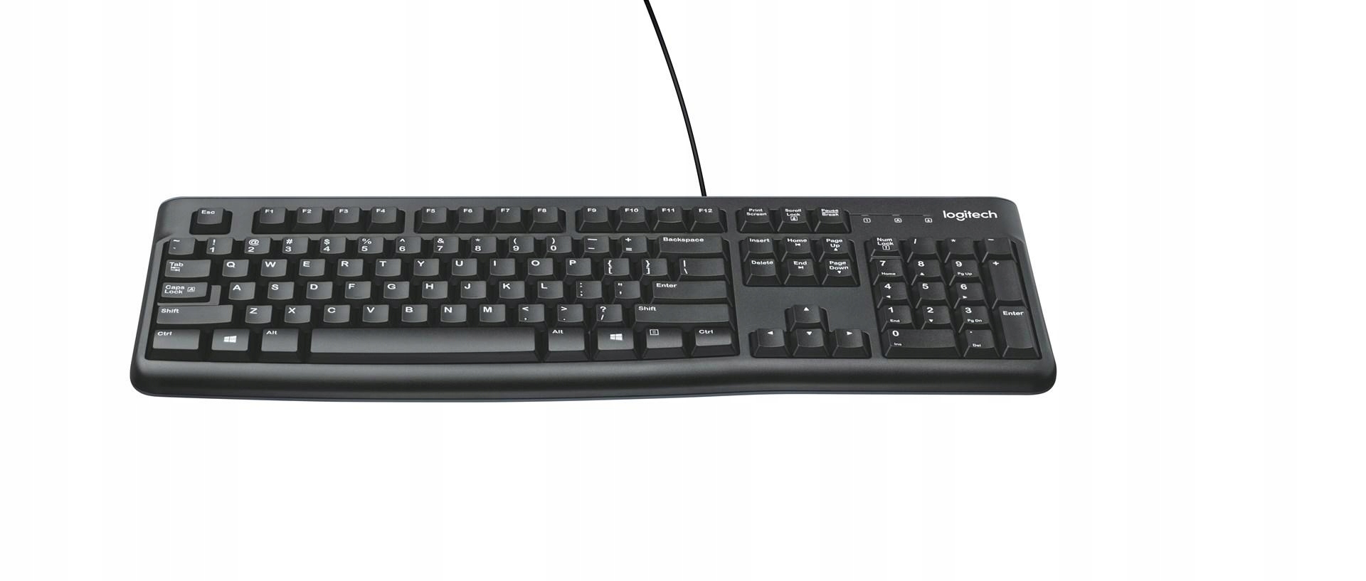 Klawiatura membranowa Logitech K120 920-002479 Usb 2.0 Us kolor czarny