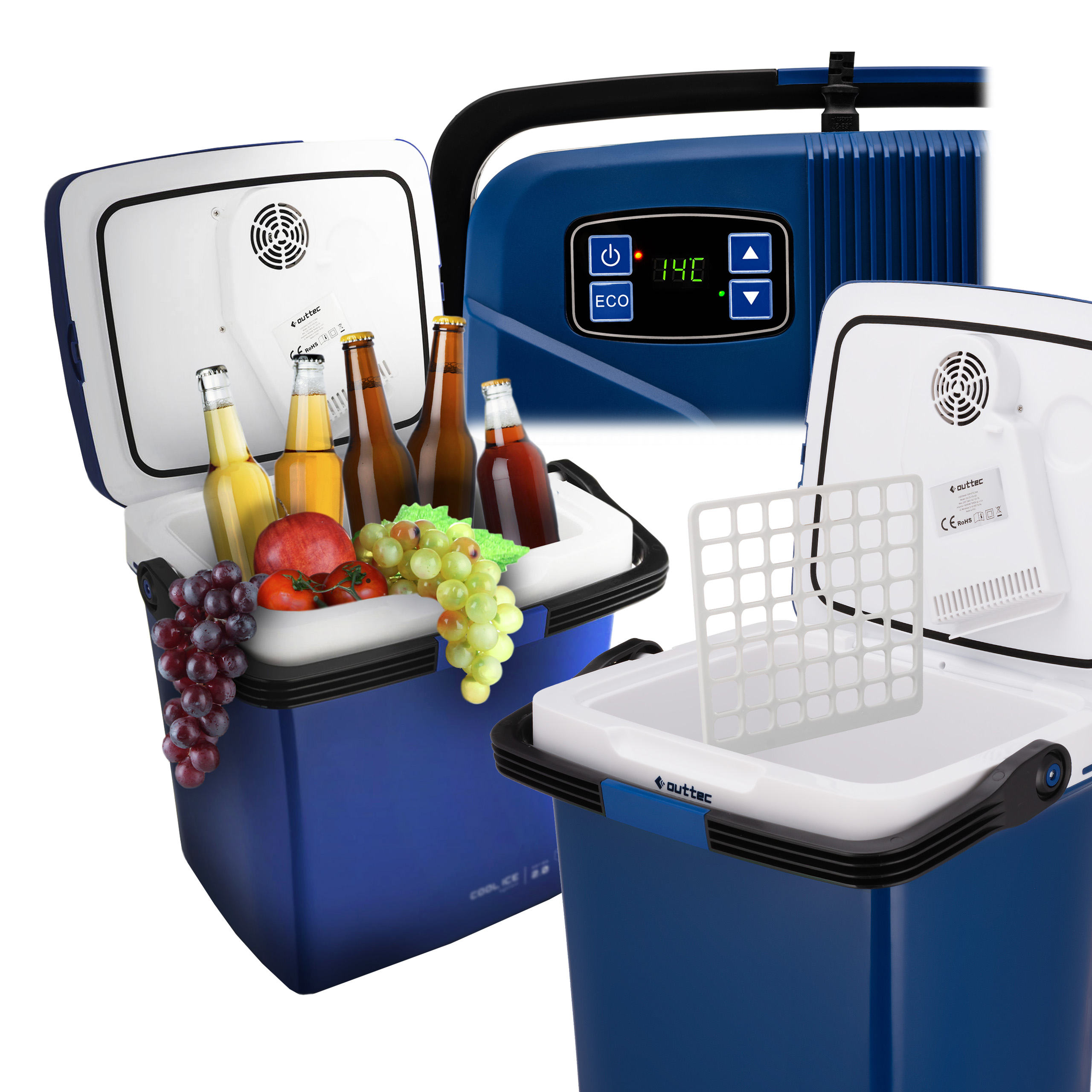 Lodówka Turystyczna Samochodowa Elektryczna 12V 230V 27L Outtec