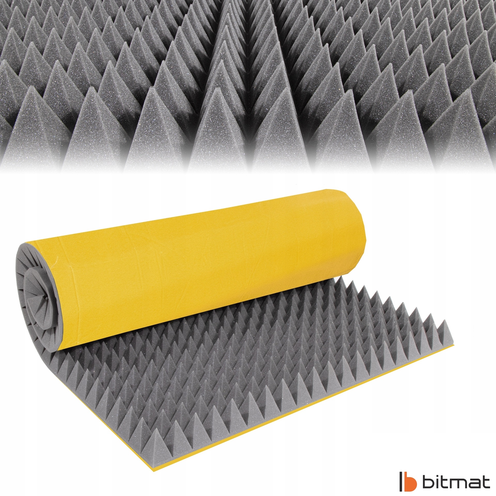 PIRAMIDKA 8cm PIANKA AKUSTYCZNA MATA GĄBKA KLEJEM 200x100cm mata panel Grubość produktu 8 cm