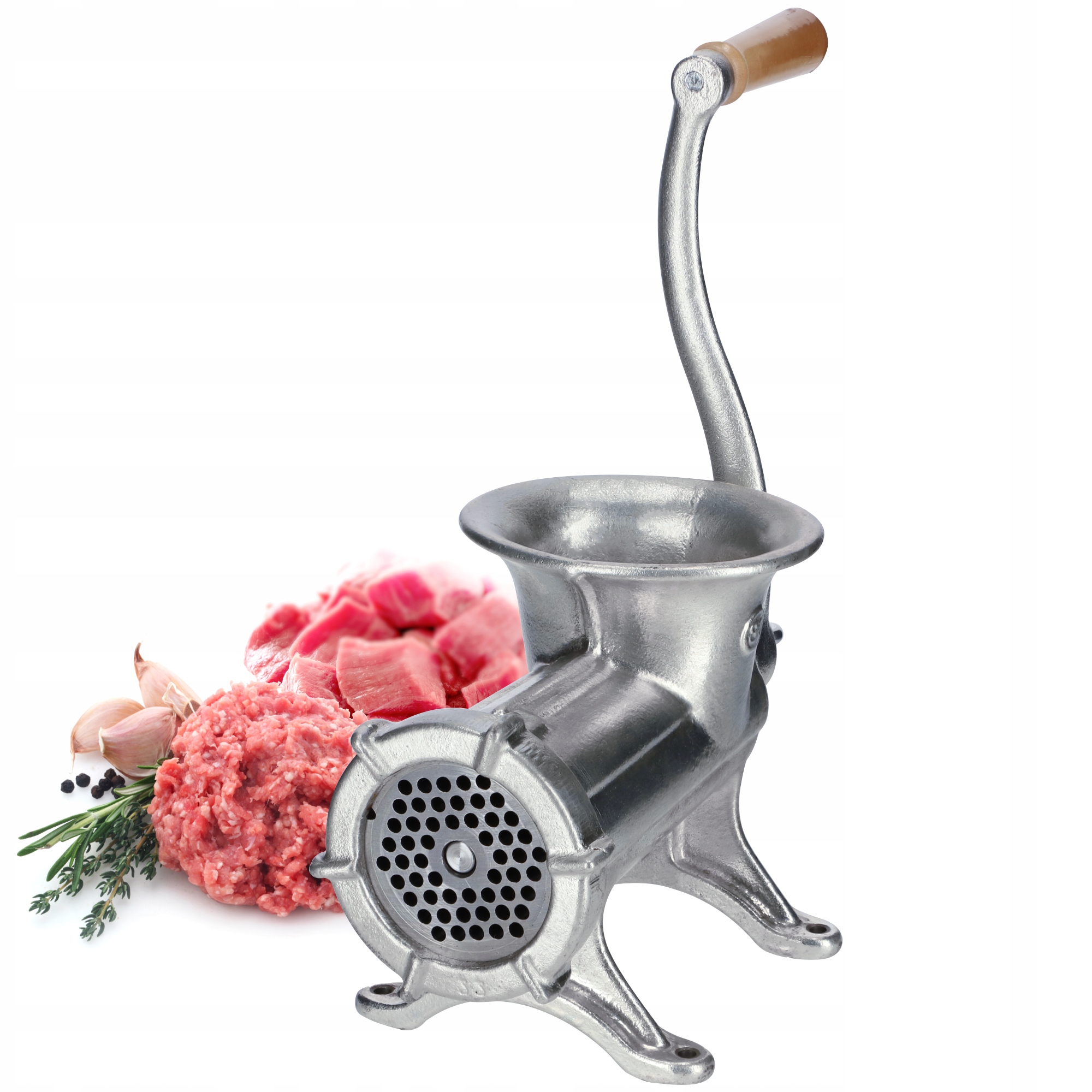 Strojček Na Mletie Mäsa Ručná Liatina 22 Mlynček Alfa Poľsko Originál