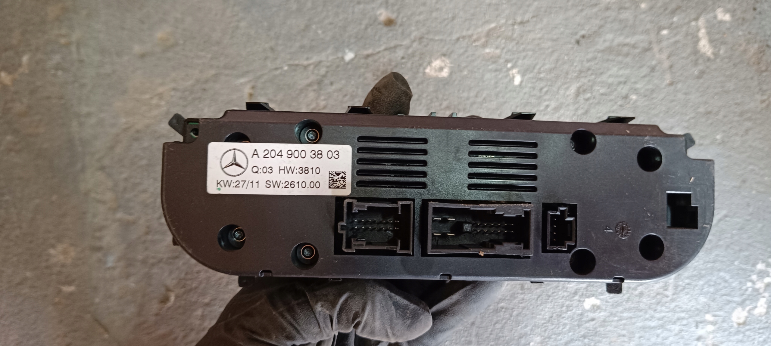 switch control panel of the air conditioning air conditioning devices MERCEDES W204 A2049003803