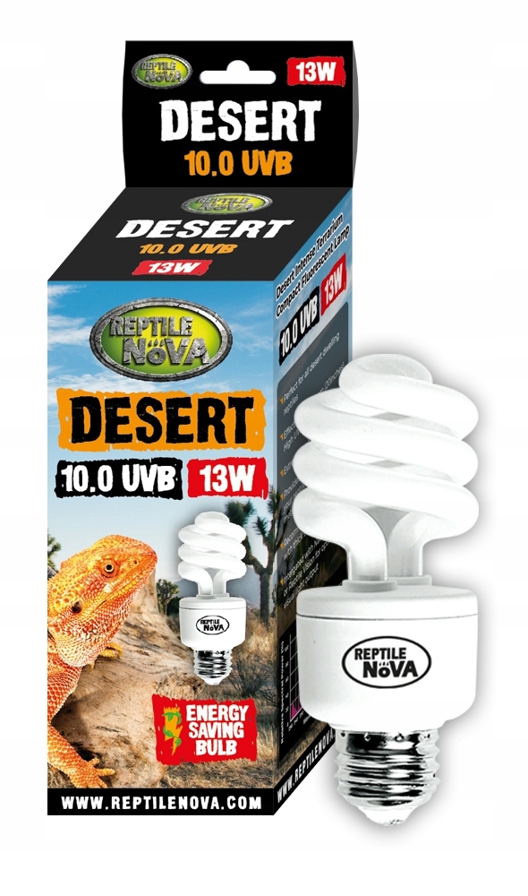 Lampa Reptile Nova UVB 13W 10,0 UVB Desert