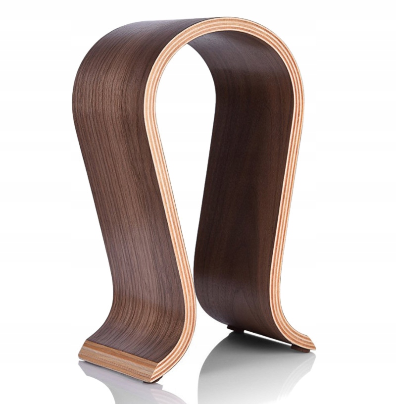 MOZOS HSU-ORZECH DREWNIANY WIESZAK STOJAK NA SŁUCHAWKI NAUSZNE UCHWYT Model HSU-ORZECH