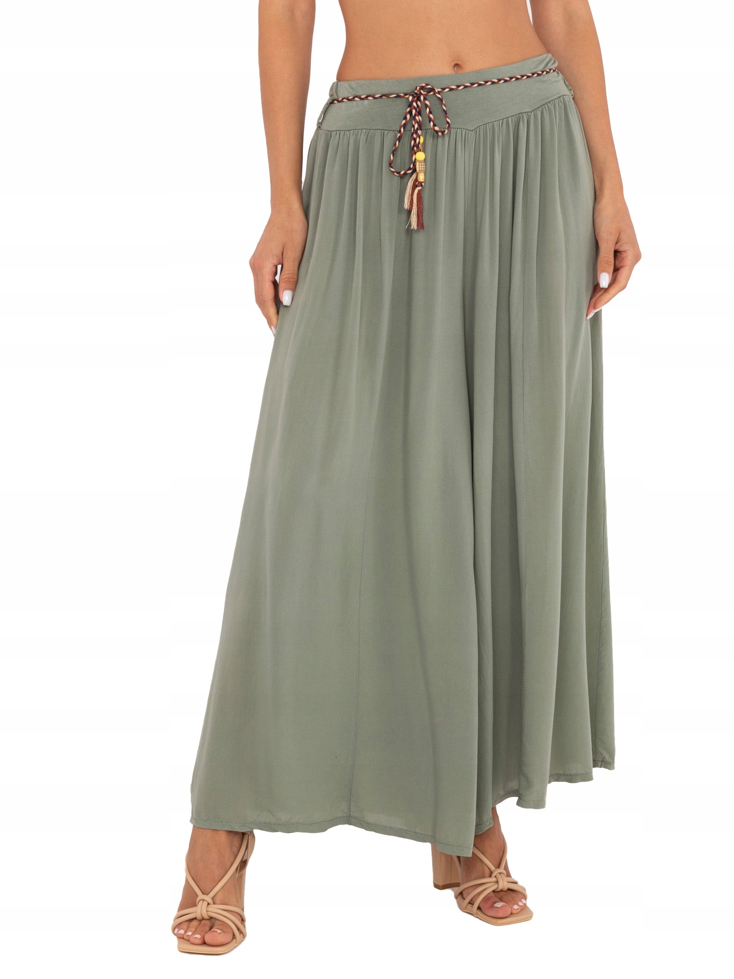 Stylowe Spodnie Damskie Z Materiału Szerokie XL