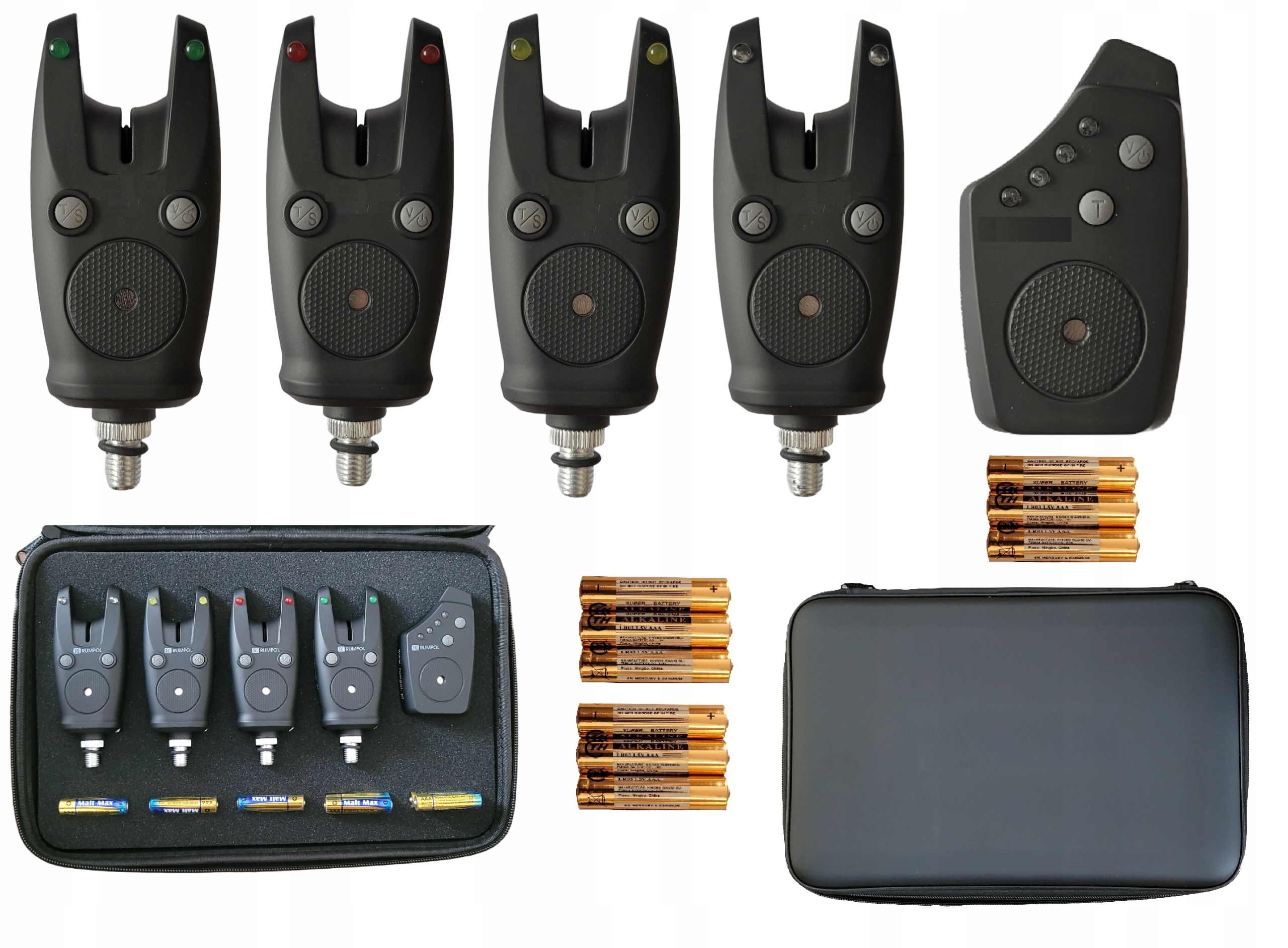 Zestaw 4x Sygnalizator Brań Centralka Czujnik brań