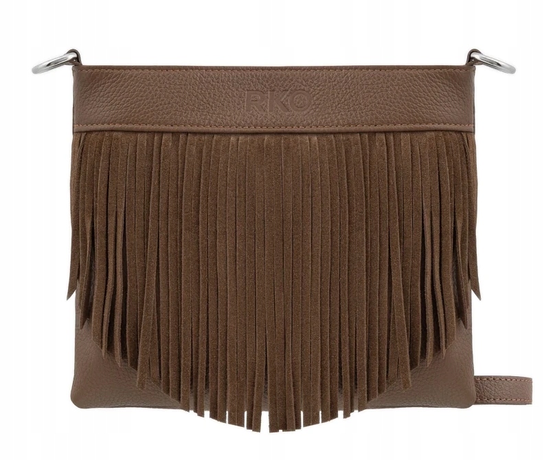 Dámská Kožená Boho Kabelka S Třásněmi A Třásněmi Přes Rameno Ryłko