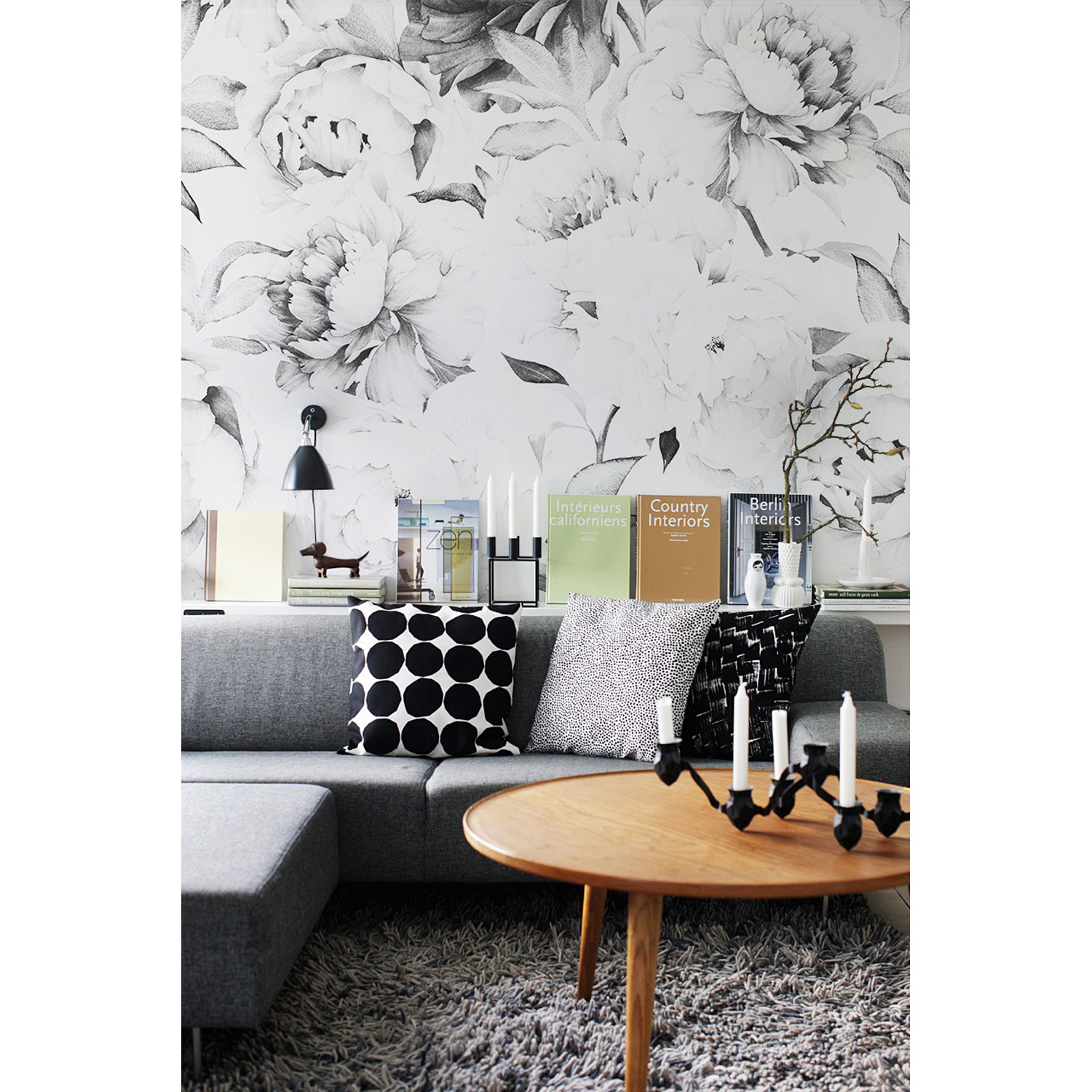 

Fototapeta do salonu Peonie jasny motyw 312x219 cm