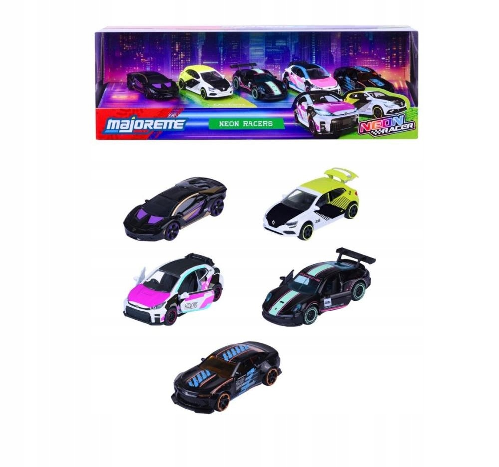 MAJORETTE NEON RACER 5-PAK
