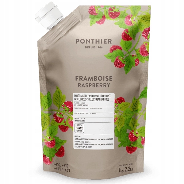 Levně Pyré Malinová 1kg Ponthier