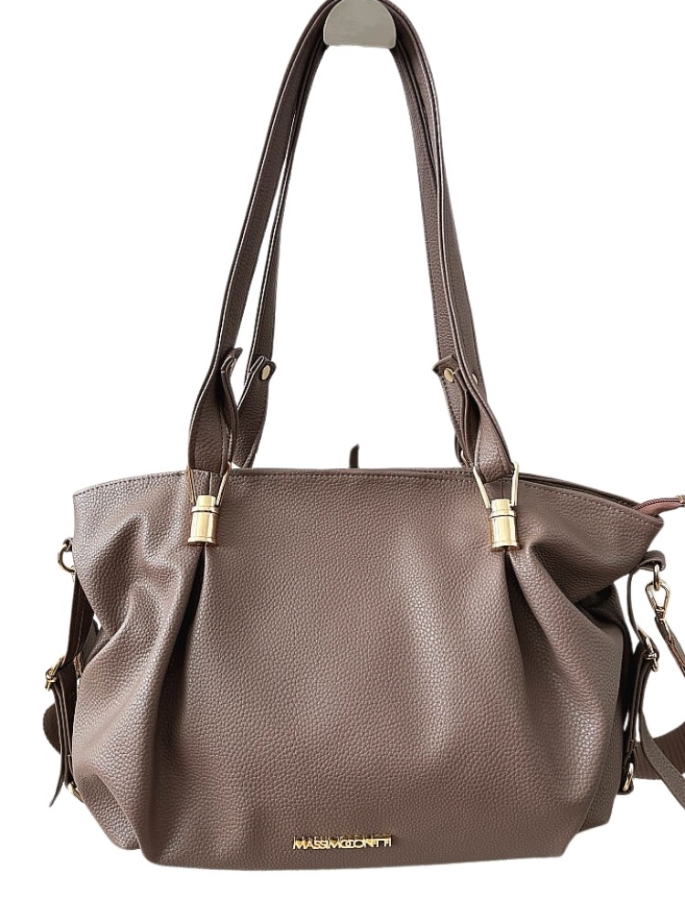 Dámská shopper kabelka Massimo Contti, barva taupe