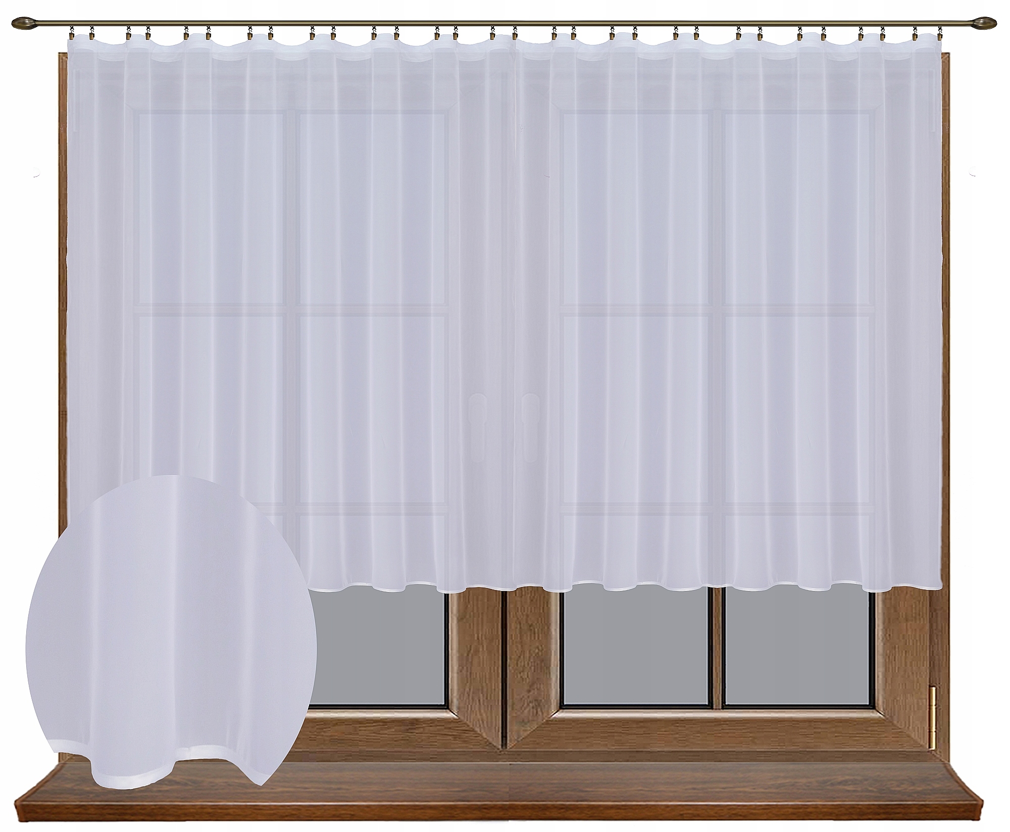 

Firanka Firana Gotowa Woal Na Taśmie Żabki Biała L