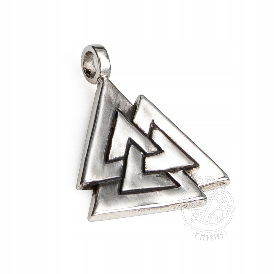 Walknut závěs Walknut Odinův uzel, severský symbol ze stříbra 925, amu