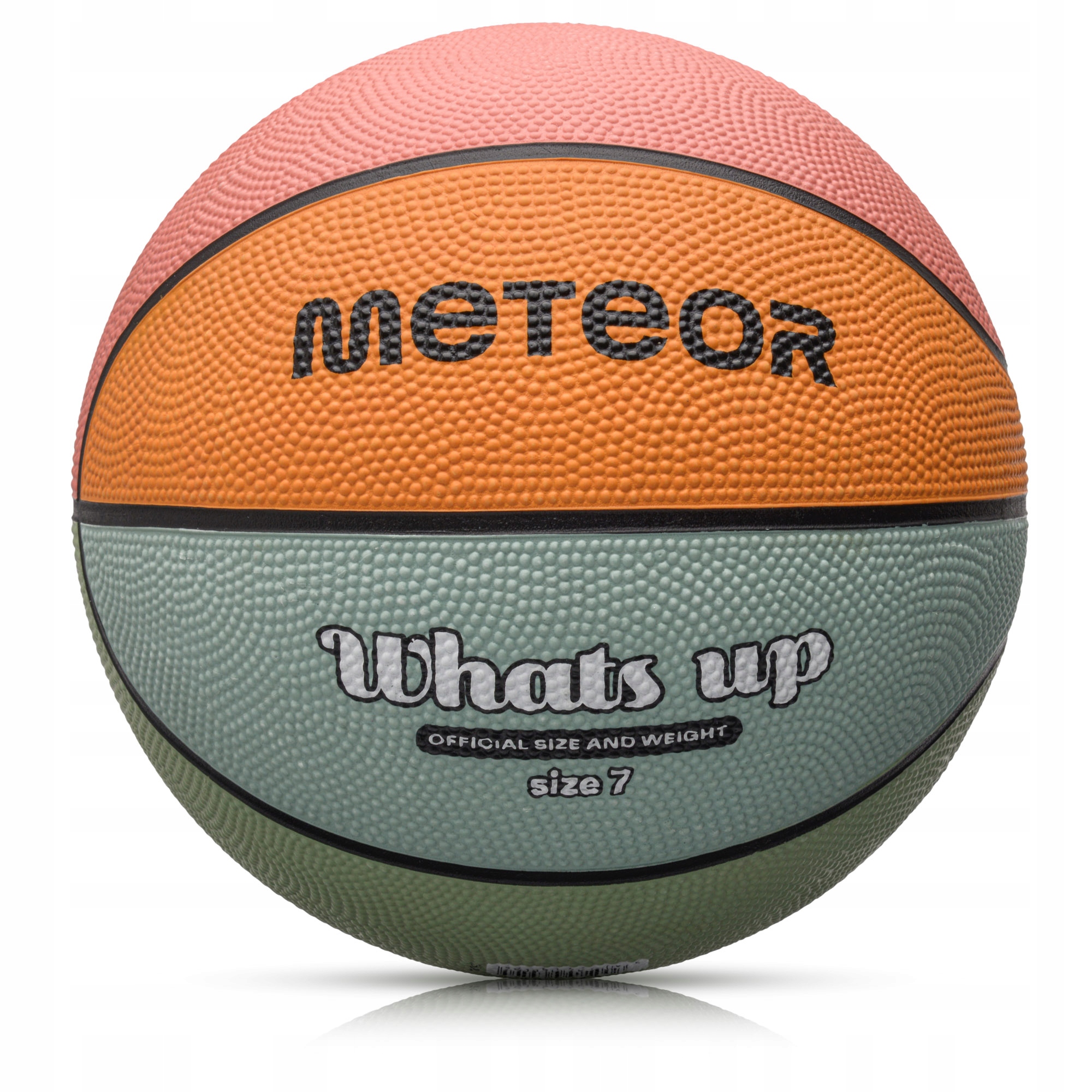 PIŁKA KOSZOWA DO KOSZYKÓWKI METEOR WHAT'S UP MĘSKA #7 na zewnątrz i halę
