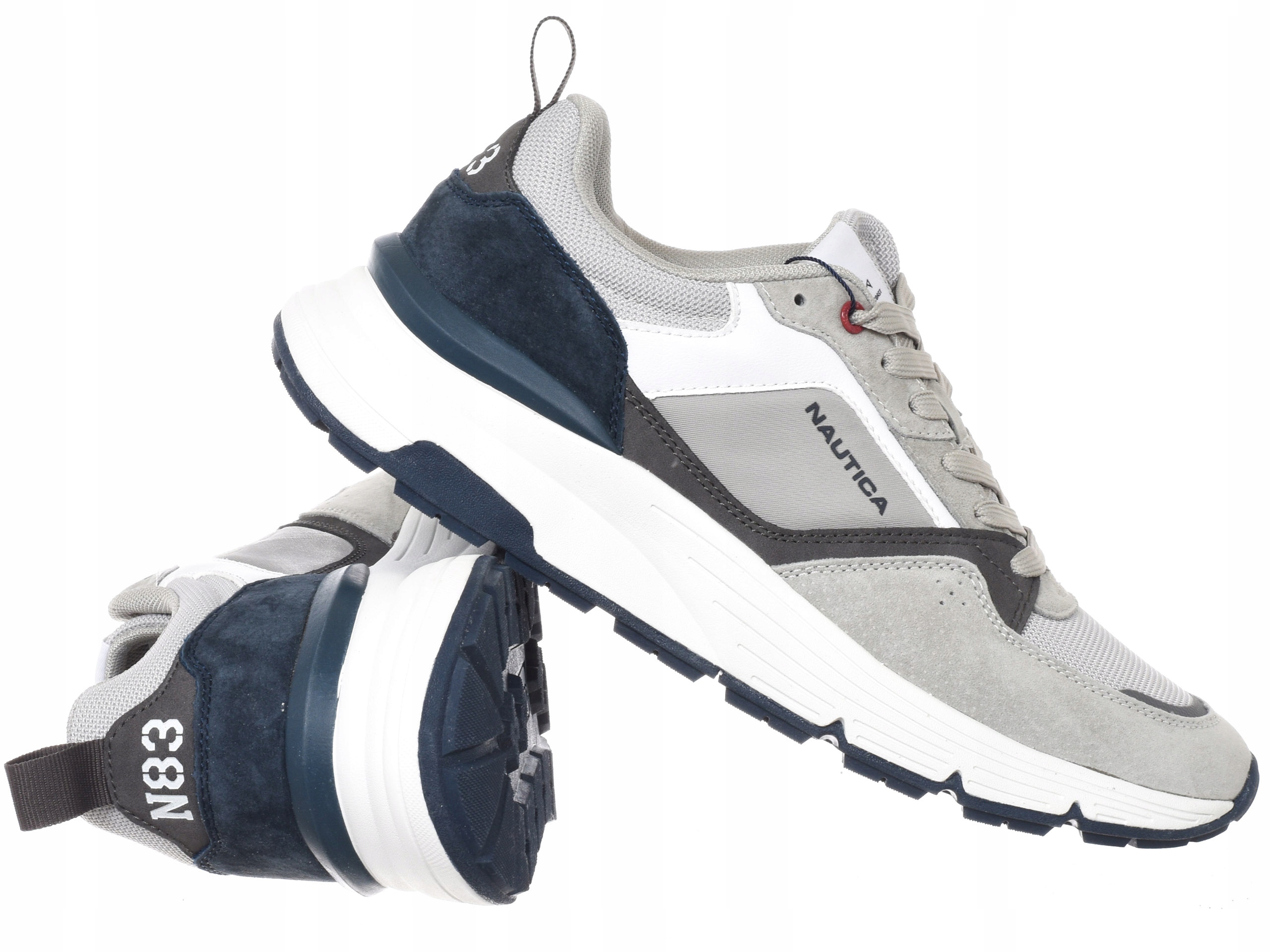 Pánské boty Nautica Basil NTM515F14/03 sportovní tenisky, šedá kůže