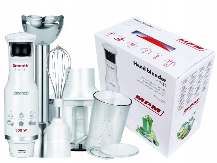 Blender ręczny Mpm Biały 0.6 l 500 W MBL-28