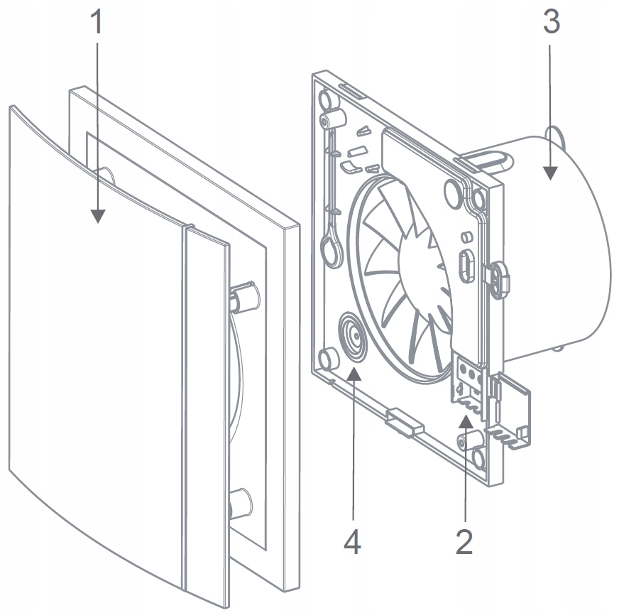 Wentylator łazienkowy SILENT 200 CRZ DESIGN timer Średnica 120 mm