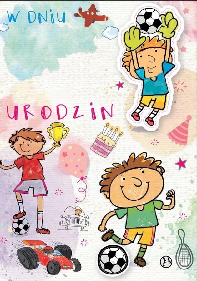 

Kartka urodzinowa dla chłopca piłkarza extra DK672