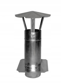 Větrací Komín Pozinkovaný S Deskou 130 MM