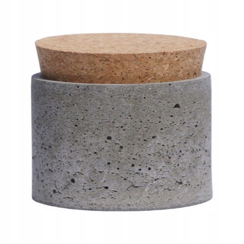 

Pojemnik szklanka do świec 175 ml beton pokrywka