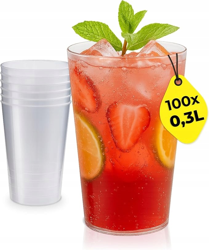 Opakovaně použitelné plastové kelímky o objemu 0,3 l