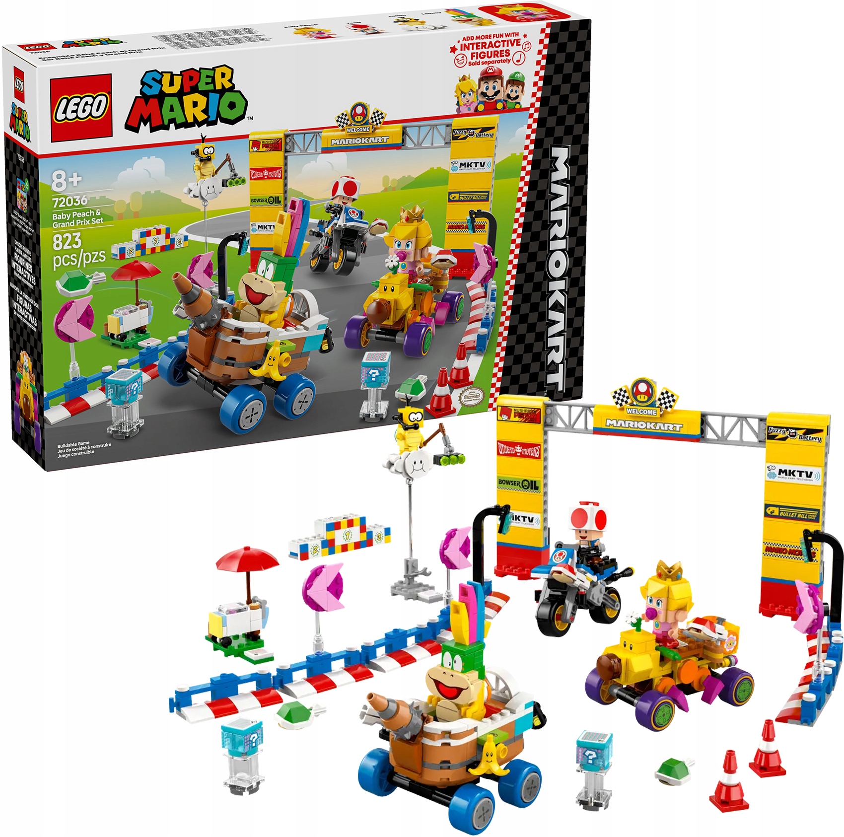 Lego Mario Mario Kart Sada Baby Peach a Grand Prix
