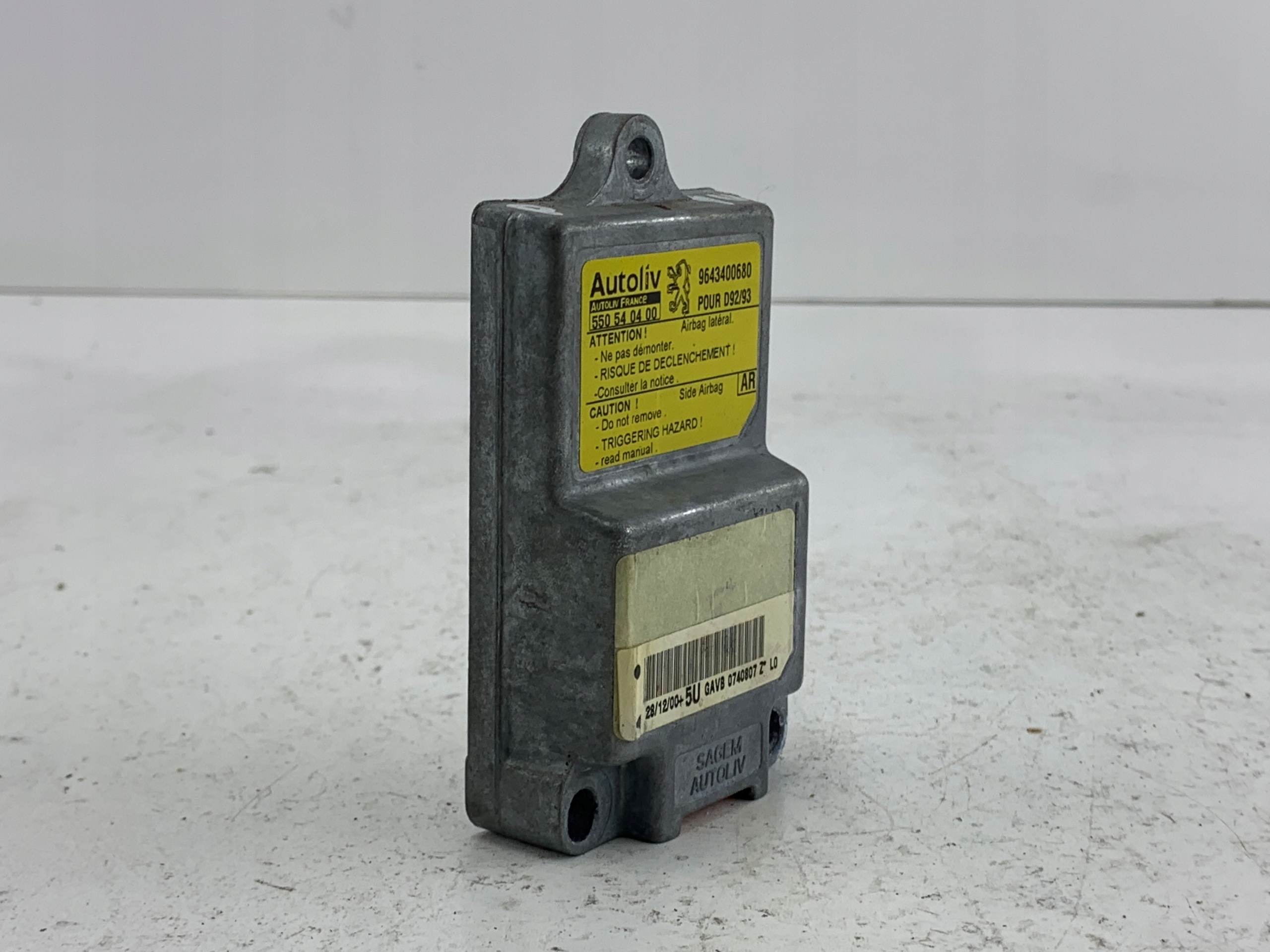 PEUGEOT 406 SENSOR module airbag 9643400680