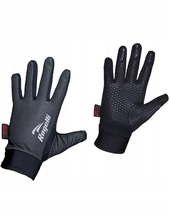 Rękawiczki rowerowe Rogelli Windproof Gloves Laval Czarne Rozmiar rękawic