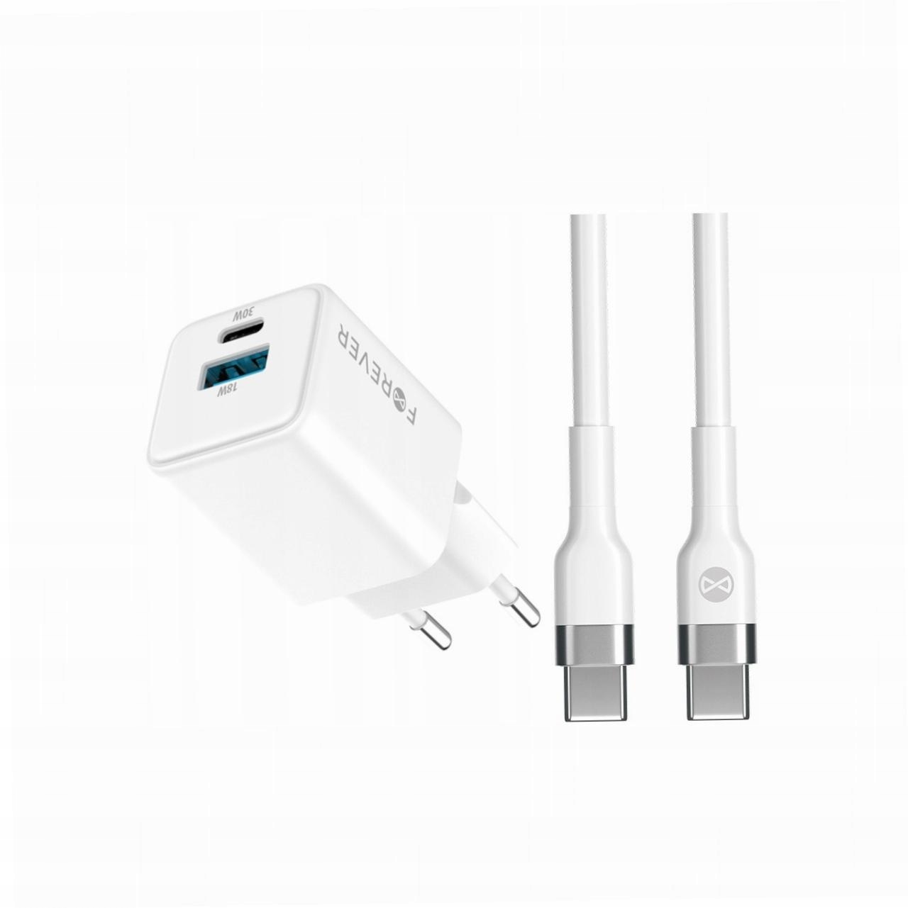 Szybka ładowarka GaN 30W Usb i Usb-c z kablem do Realme Narzo 30 5G