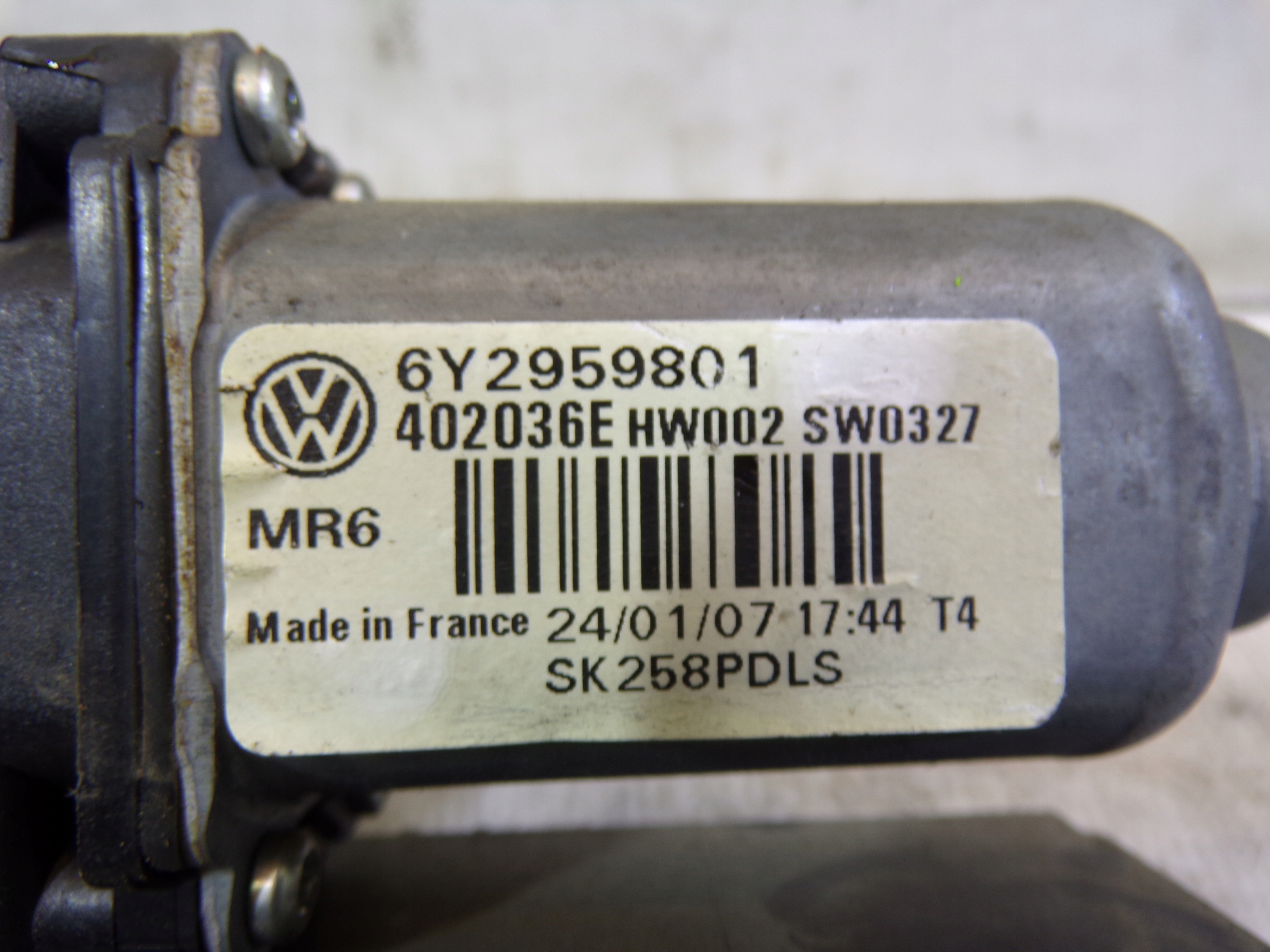 mini motor engine windows PRZEDNIEJ PRAWEJ right front ROOMSTER 6Y2959801 (2)