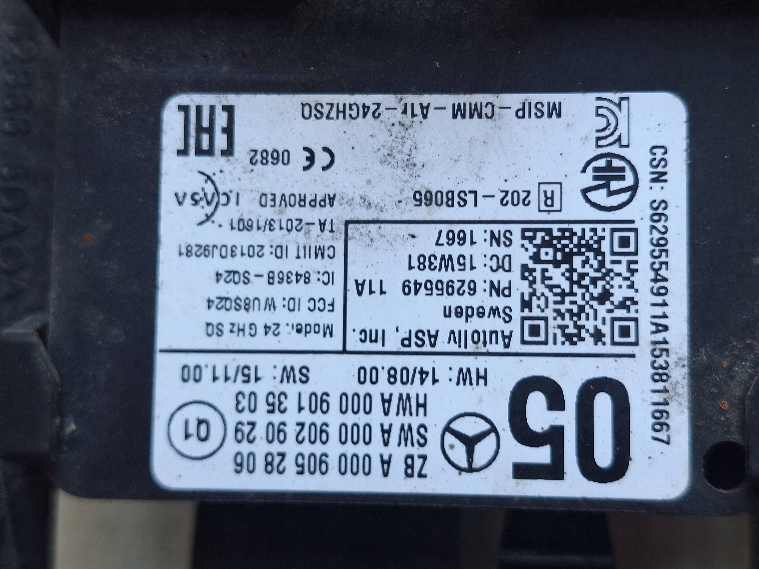 INFINITI Q30 15-19 RADAR DISTRONIC A0009052806