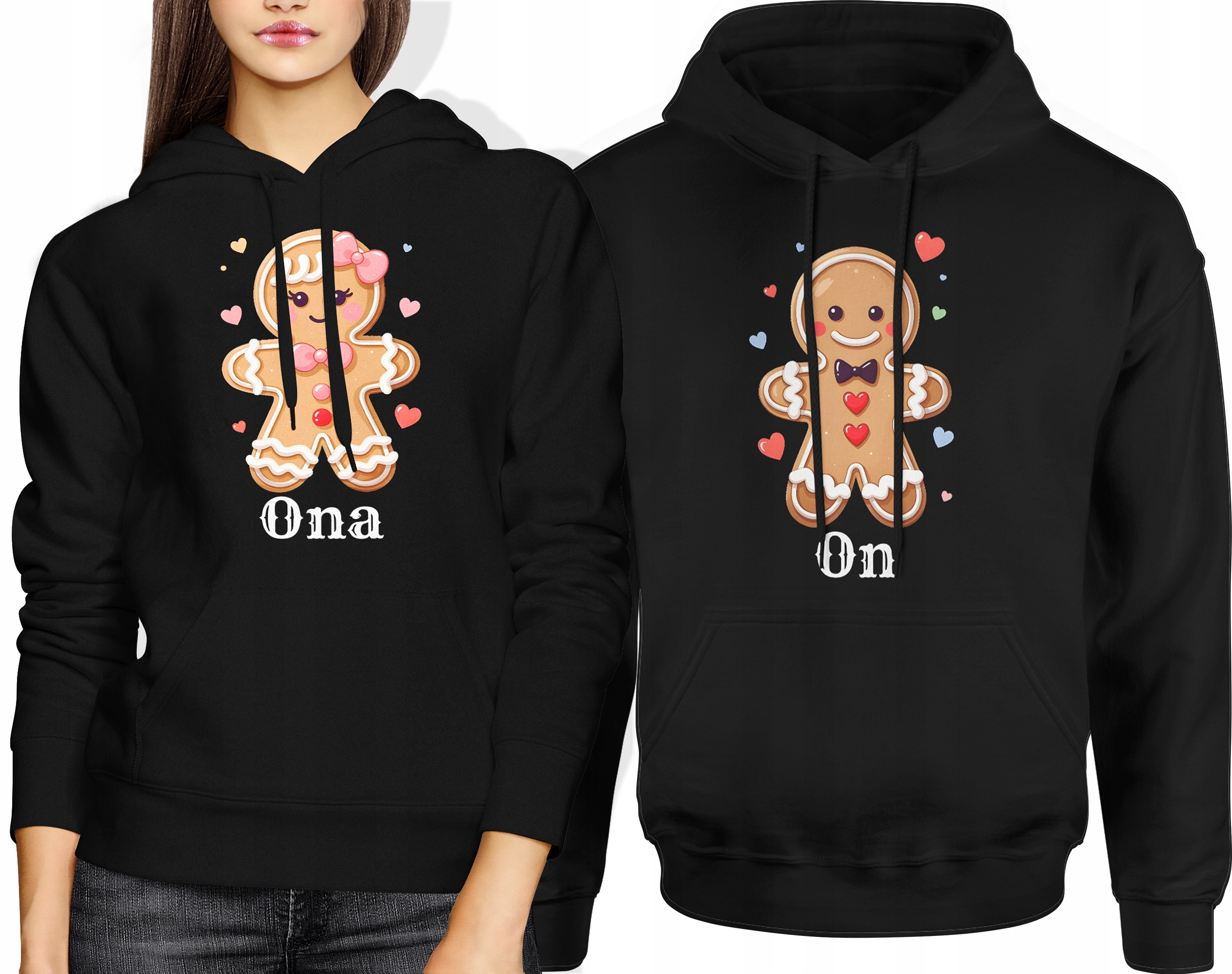 Mikiny Pro Páry Dárek Páru Na Valentýna On A Ona Perníky Zamilovaných M