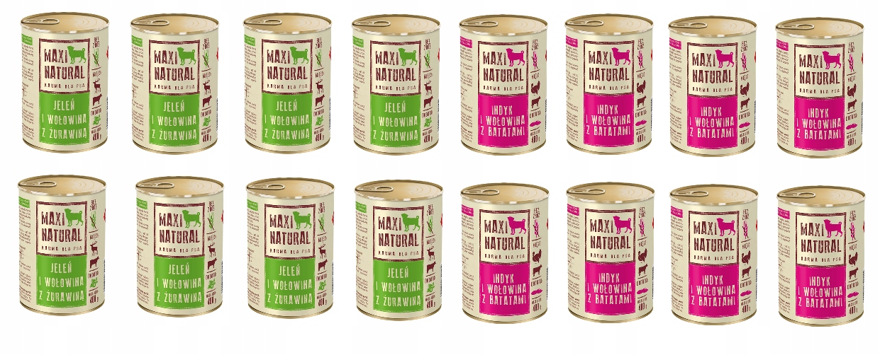 Karma Dla Psa Maxi Natural Mix Smaków 16 x 400g