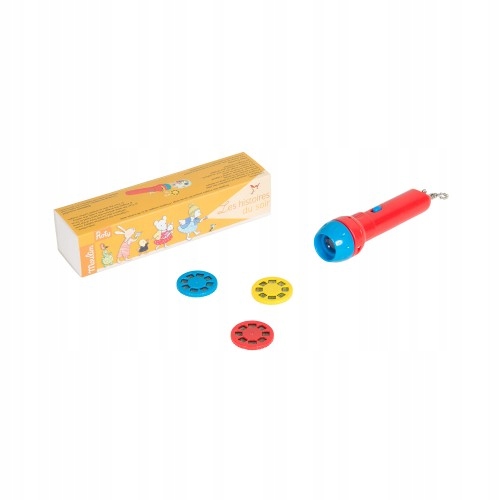 Latarka Projektor bajki o zwierzętach MOULIN ROTY Zasilanie bateryjne