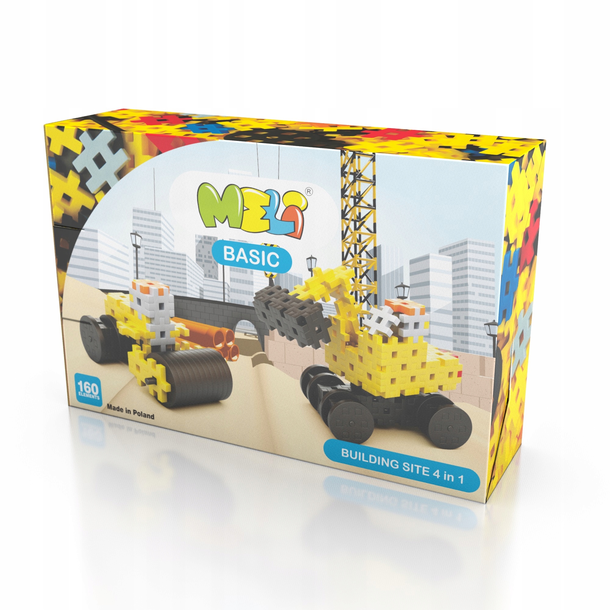 

Klocki Meli Plac Budowy Thematic 4W1 Wafle 160 El.