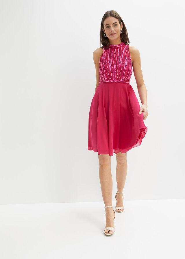 Bonprix 36 SUKIENKA Z APLIKACJĄ Z PEREŁEK Rozmiar 36