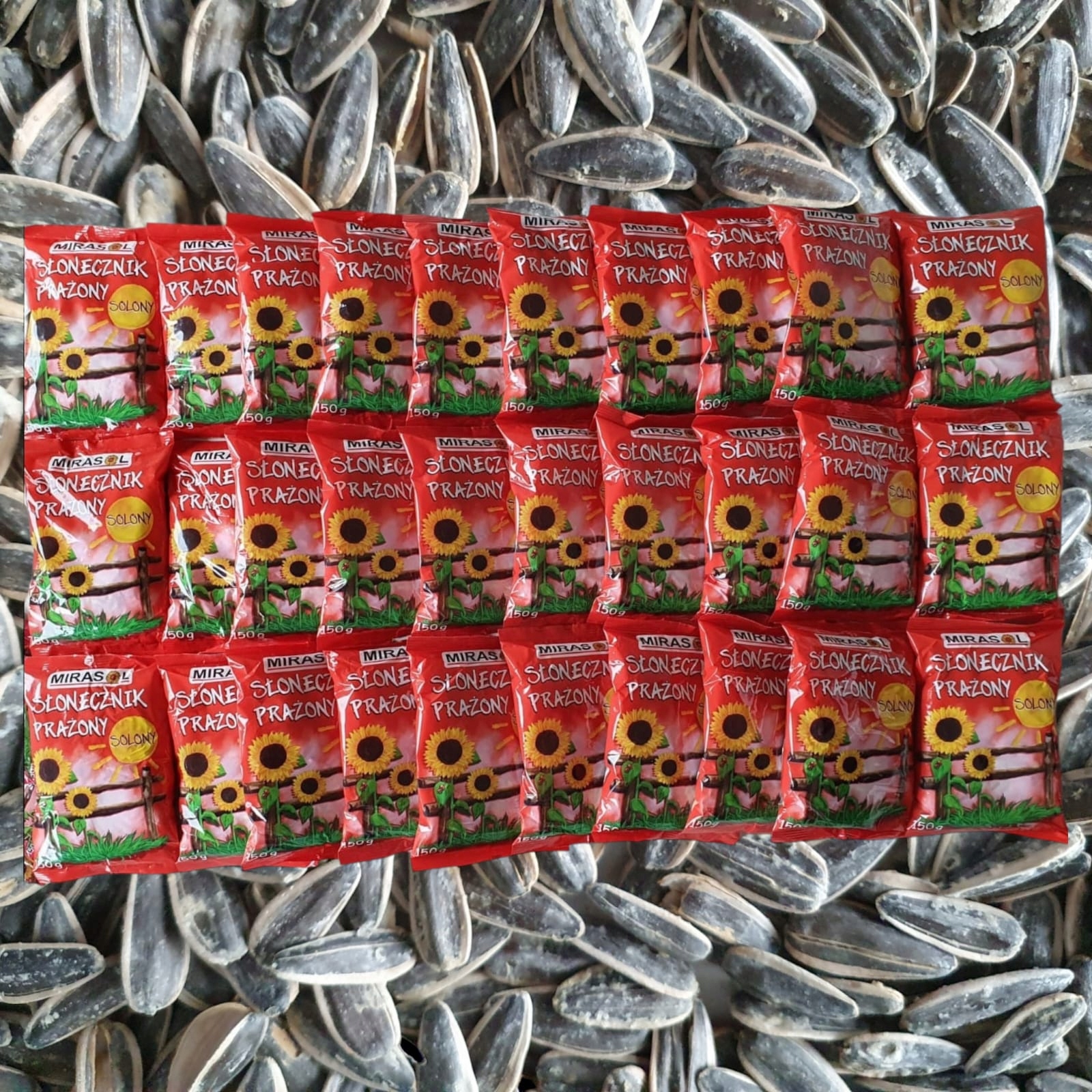 Słonecznik Prażony 150g Solony Mirasol Duże Ziarno