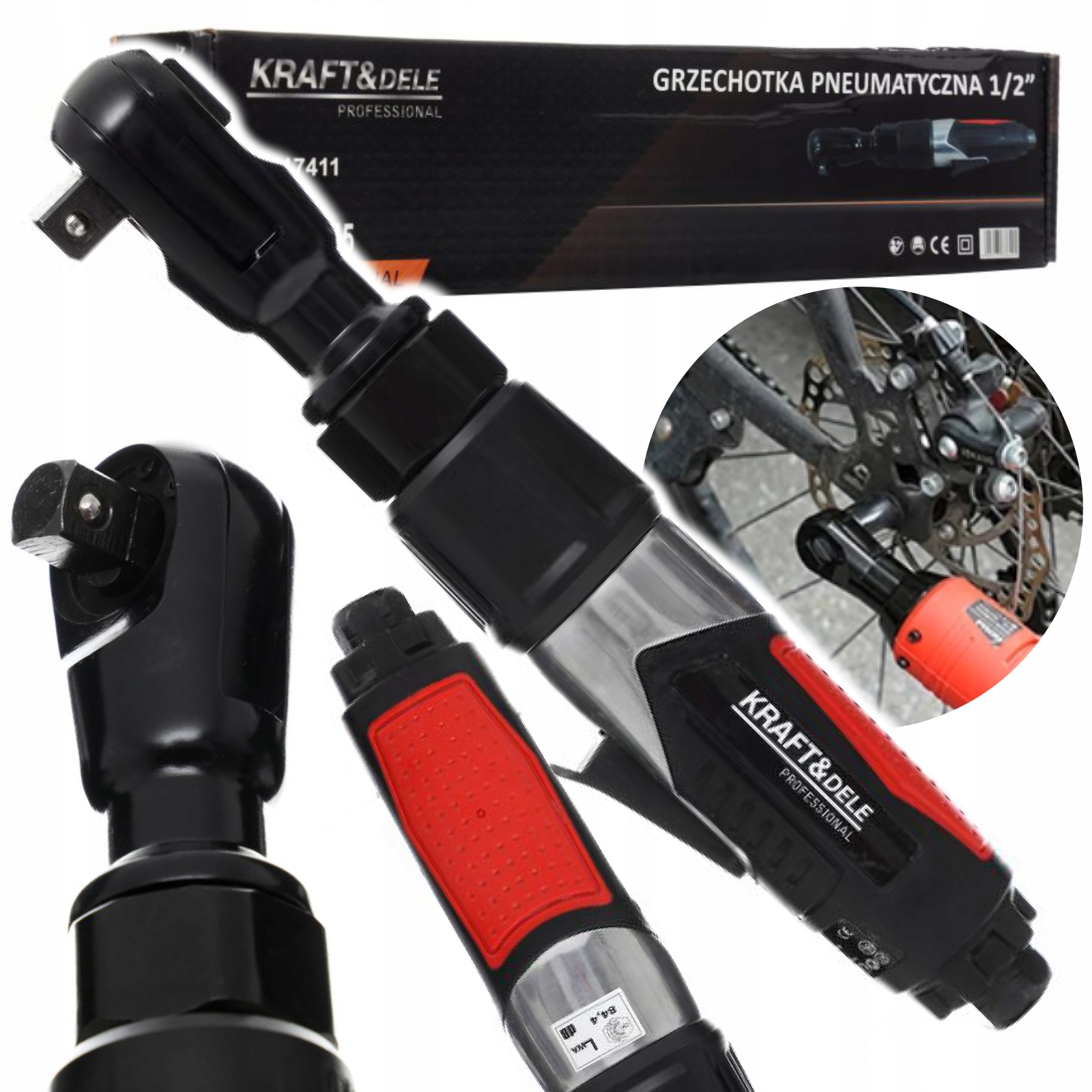 GRZECHOTKA PNEUMATYCZNA 1/2" KLUCZ UDAROWY PRĘDKOŚĆ 160RPM