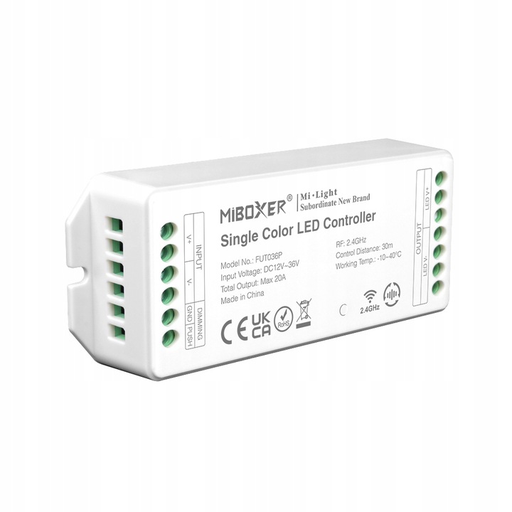

Sterownik stref Milight FUT036P taśm led mono 20A