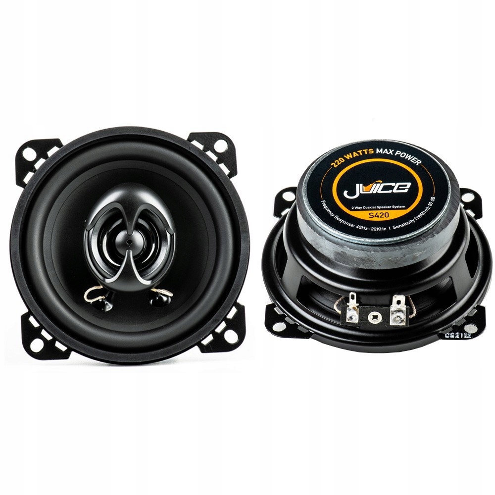 Głośniki samochodowe Juice S420 dwudrożne 10cm 220W x 2 szt Car Audio