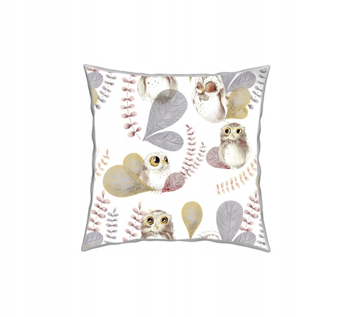 

Poszewka Jasiek Biała W Sowy Puchacze 40x40 CM