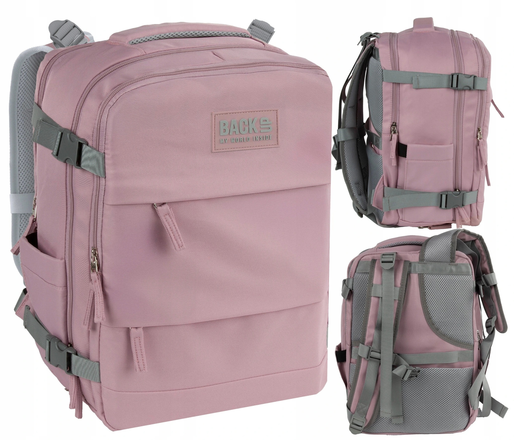 Plecak turystyczny Back Up B8K46 20-40 l różowy Back Up