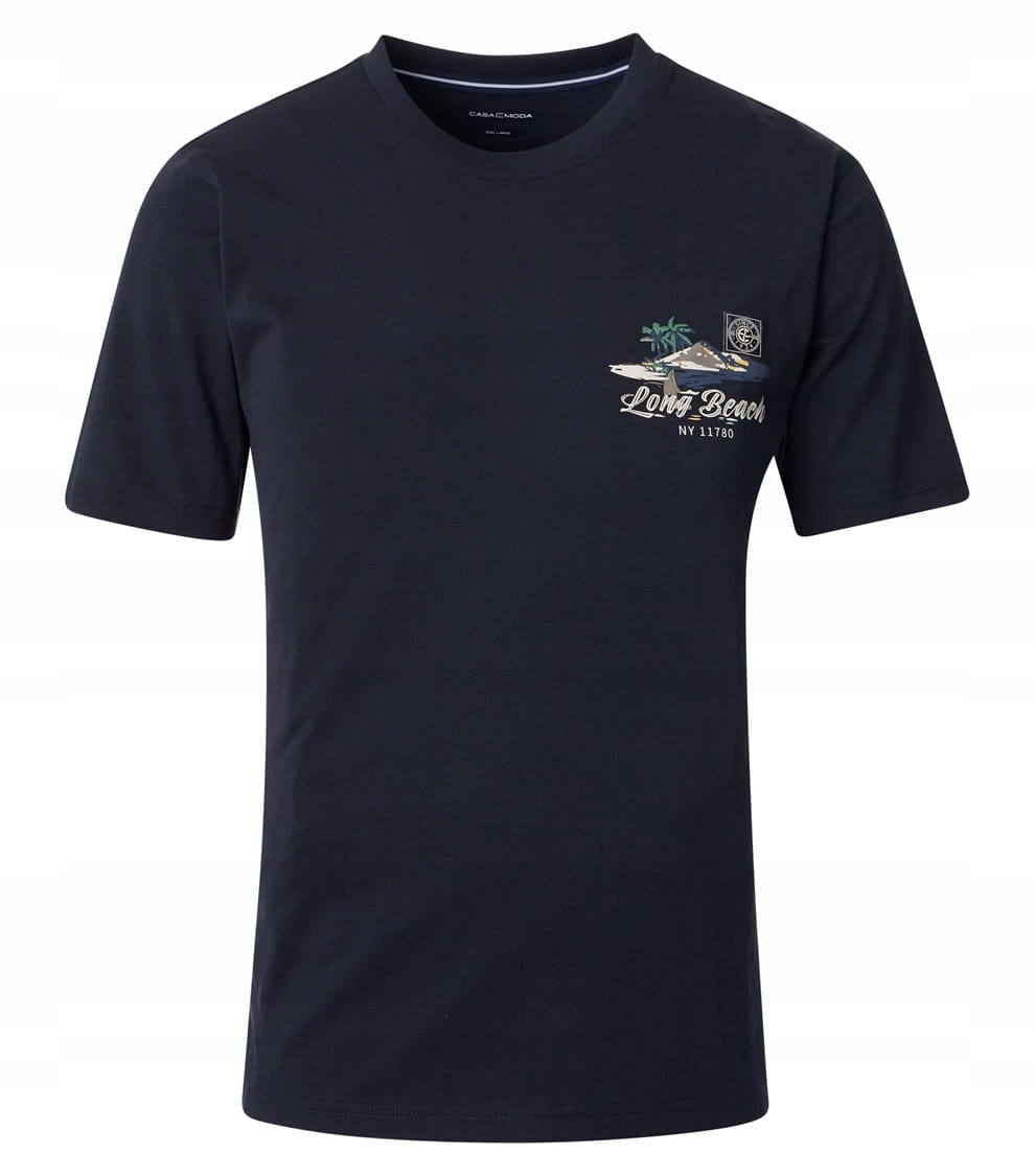 Velké Pánské Tričko s potiskem Tmavě modré Casamoda