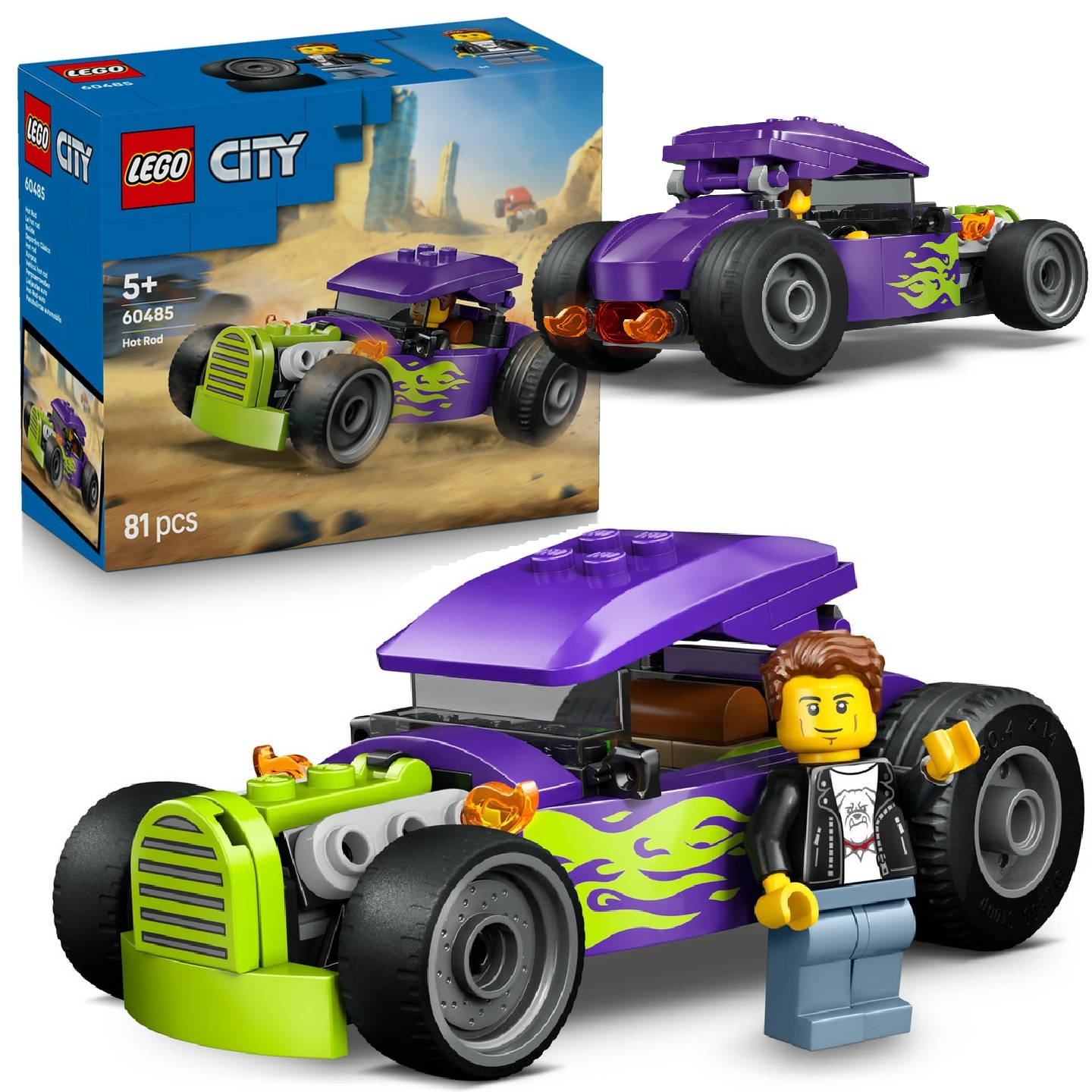 LEGO 60485 CITY HOT ROD DLA DZIECI + KATALOG LEGO W WERSJI PDF